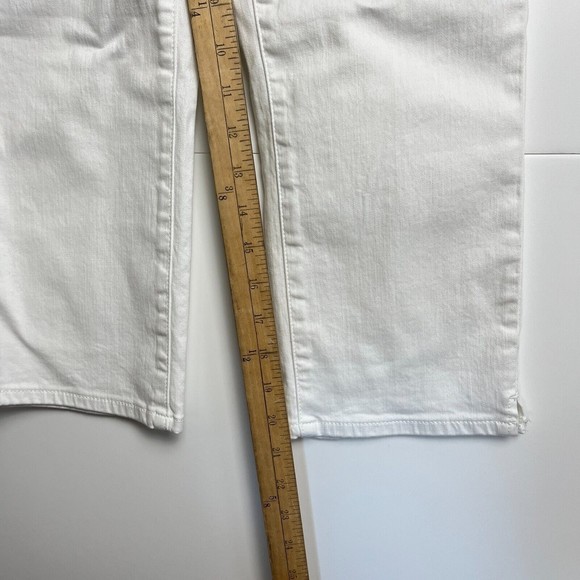 NYDJ Harper Crop Jeans Optic White Slimming High Rise Lift Tuck Technology Sz 2 - Picture 11 of 11